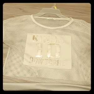 A i dont care see throw crop top